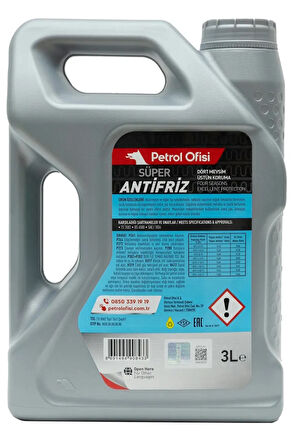 Konsantre Süper Antifriz 3 Litre Dört Mevsim Üstün Koruma
