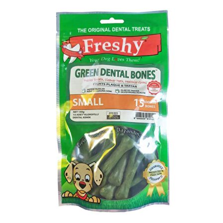 Freshy Green Dental Mini Bones Klorofilli Köpek Kemiği  15 Adet