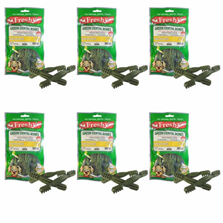 Freshy Green Dental Bones Klorofilli Köpek Kemiği 7'li (6 Paket)