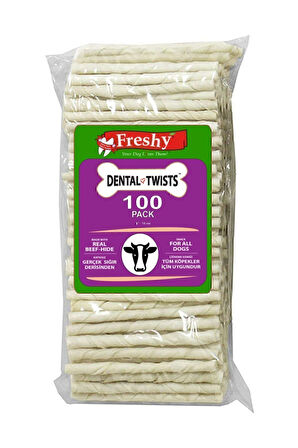 Dental Twists - Beyaz Burgu Çubuk - 100'lü Mega Paket -