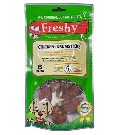 Freshy Chicken Drumstick Tavuk Eti Sarılı But Köpek Ödülü  6 Adet