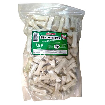 Freshy Dental Chews Sütlü Kemik Köpek Ödülü  100 Adet (Mini Boy)