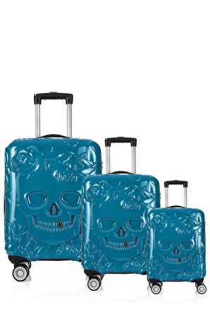 ÇÇS 5217 KURU KAFA POLİKARBON 3 LÜ VALİZ SETİ
