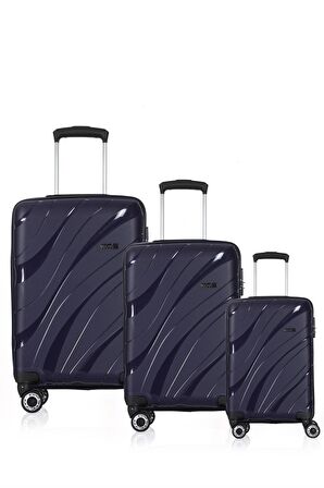 ÇÇS 5223 POLİPROPİLEN 3 LÜ VALİZ SETİ