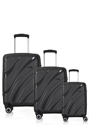 ÇÇS 5223 POLİPROPİLEN 3 LÜ VALİZ SETİ
