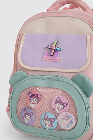 ÇÇS Kids Premium Okul Çanta Seti 3'lü İlkokul Ortaokul Sırt Çantası Termal Beslenme Çantası Kalemlik Pembe 51977