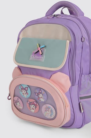 ÇÇS Kids Premium Okul Çanta Seti 3'lü İlkokul Ortaokul Sırt Çantası Termal Beslenme Çantası Kalemlik Mor 51977
