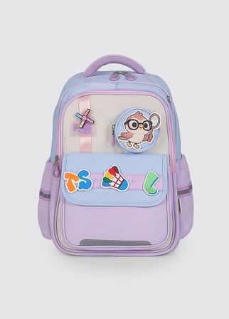 ÇÇS Kids Premium Okul Çanta Seti 3'lü İlkokul Ortaokul Sırt Çantası Termal Beslenme Çantası Kalemlik Mor 51979