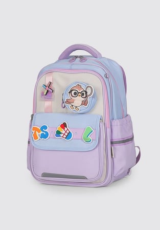 ÇÇS Kids Premium Okul Çanta Seti 3'lü İlkokul Ortaokul Sırt Çantası Termal Beslenme Çantası Kalemlik Mor 51979