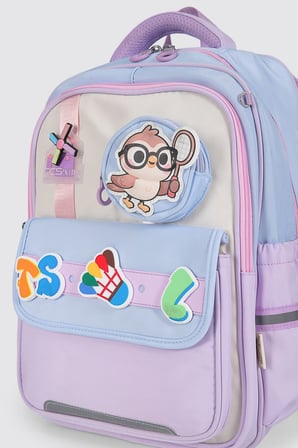 ÇÇS Kids Premium Okul Çanta Seti 3'lü İlkokul Ortaokul Sırt Çantası Termal Beslenme Çantası Kalemlik Mor 51979