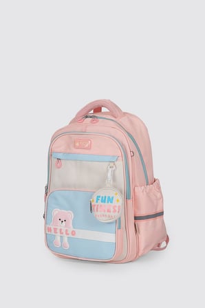ÇÇS Kids Premium Okul Çanta Seti 3'lü İlkokul Ortaokul Sırt Çantası Termal Beslenme Çantası Kalemlik Pembe 51983