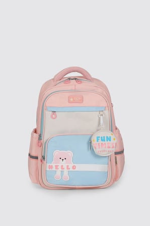 ÇÇS Kids Premium Okul Çanta Seti 3'lü İlkokul Ortaokul Sırt Çantası Termal Beslenme Çantası Kalemlik Pembe 51983
