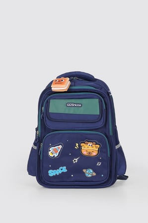 ÇÇS Kids Premium Okul Çanta Seti 3'lü İlkokul Ortaokul Sırt Çantası Termal Beslenme Çantası Kalemlik Lacivert-Yeşil  52016