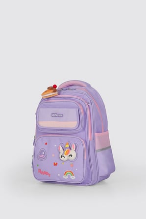 ÇÇS Kids Premium Okul Çanta Seti 3'lü İlkokul Ortaokul Sırt Çantası Termal Beslenme Çantası Kalemlik Mor 52016