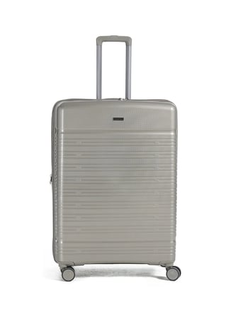 Fabrika Gri Çekçekli Sert Valiz FAB-5272 75 CM VALİZ Büyük