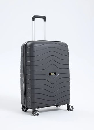 National Geographic Mavi Çekçekli Sert Valiz NG5242 65 CM ORTA