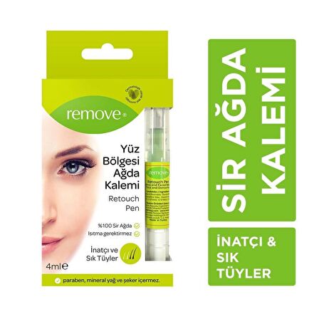 REMOVE YÜZ BÖLGESİ AĞDA KALEMİ İNATÇİ SIK TÜY 4 ML