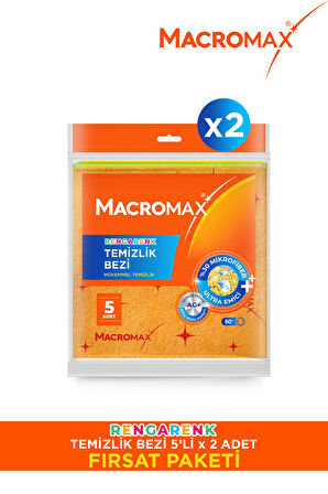 Rengarenk Temizlik Bezi - 5X2 10'Lu Avantaj Paket