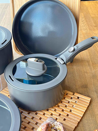 Baleriva Easy Cook Seramik Tencere Seti Gri 8 Parça