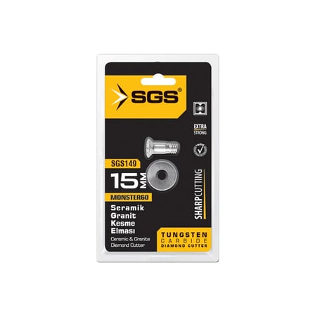 SGS 149 15 mm Seramik ve Granit Kesme Elması Tungsten Karbür Yedek Uç Monster60 & Smart60 Uyumlu