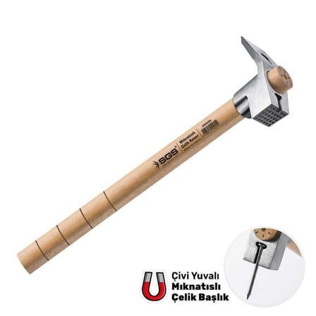 SGS 250 Mıknatıslı Çelik Keser 400 gr Çivi Yuvalı