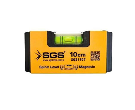 Sgs 1707 Alüminyum Mıknatıslı Su Terazisi 10 Cm 