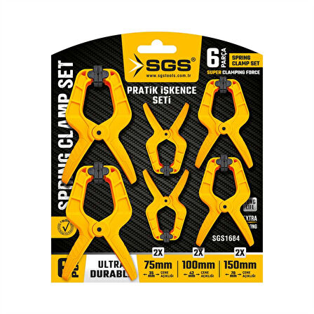 SGS  PRATİK İŞKENCE SETİ 6 PARÇA 75MM-100MM-150MM SGS1684