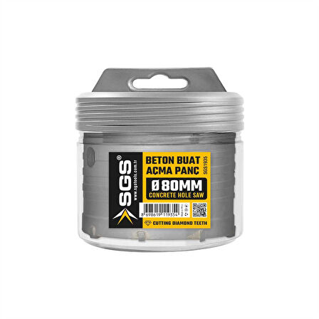 SGS BETON BUAT AÇMA ADAPTÖRSÜZ 80 MM SGS1935