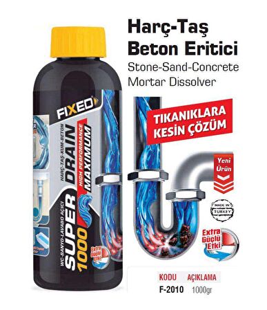 Sgs Harç Taş Beton Eritici Sıvı 1 KG - Tıkanıklara Kesin Çözüm F-2010