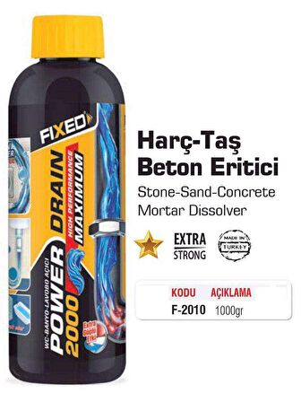 Sgs Harç Taş Beton Eritici Sıvı 1 KG - Tıkanıklara Kesin Çözüm F-2010