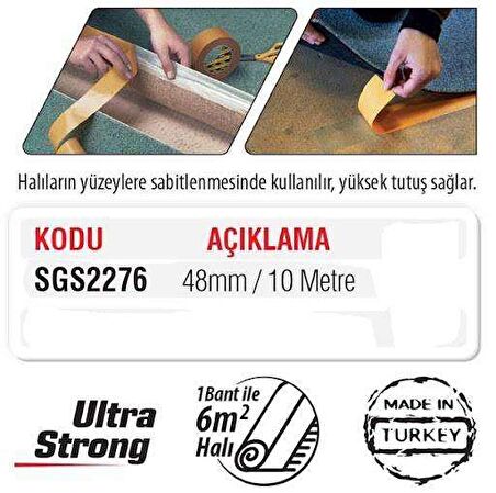 Sgs Çift Taraflı Halı Kaydırmaz Bant 48 mm x 10 metre SGS2276