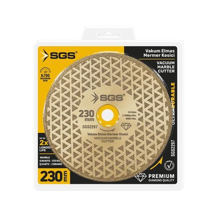 SGS2297 Vakum Elmas Mermer Granit Seramik Kesici 230mm
