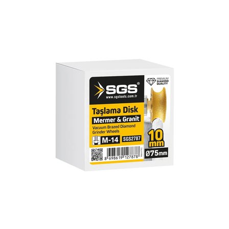 SGS2787 M14-75x10 Mm Vakum Elmas Taşlama Diski Tam Profil