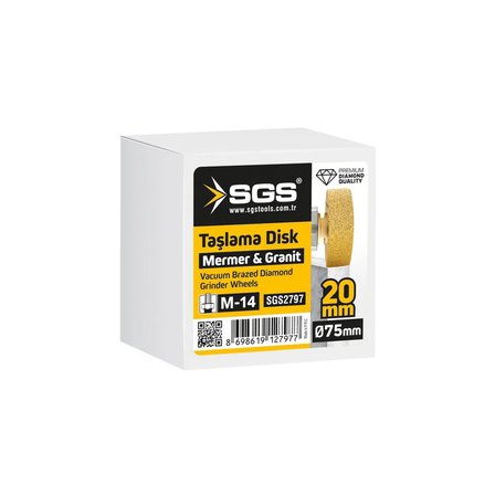 SGS2797 M14-75x20 Mm Vakum Elmas Mermer Granit Tarama Diski