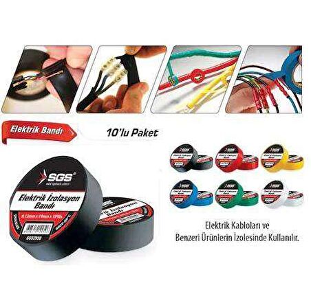 Sgs Elektrik İzolasyon Bandı 19mm SGS2950 (10 Adet)