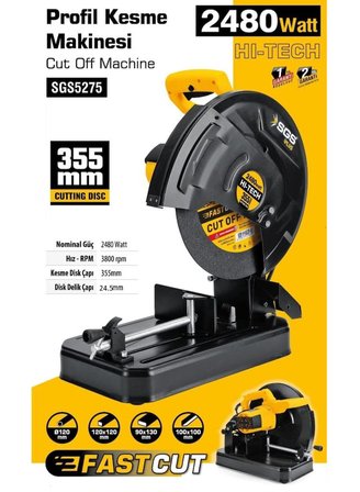 Sgs SGS5275 Profil Kesme Makinesi 355mm 2480w