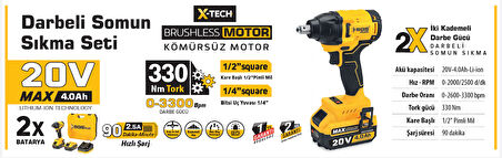 SGS AKÜLÜ DARBELİ SOMUN SIKMA / 20 VOLT / 4 Ah / BL SGS5502