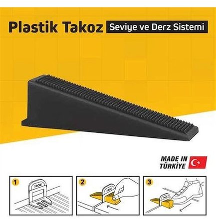 SGS6167 Derz Seviye Tespit Klips Takozu (PK/100 Adet) Siyah