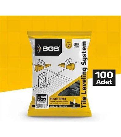 SGS6167 Derz Seviye Tespit Klips Takozu (PK/100 Adet) Siyah