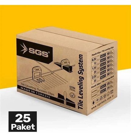 SGS6167 Derz Seviye Tespit Klips Takozu (PK/100 Adet) Siyah