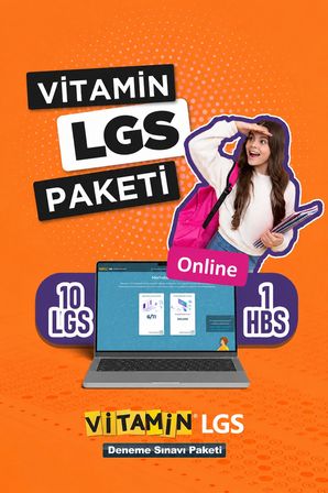 Vitamin LGS 2027 Deneme Sınavı Paketi - 11 Online Deneme (10 LGS + 1 HBS) - PDF ve Video Çözümlü (Sadece Dijital Lisans)