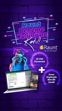 Raunt YKS 2026 SAYISAL Deneme Kulübü | Birebir Koçluk Desteği | 50 Deneme (25 TYT+25 AYT) | Yapay Zeka