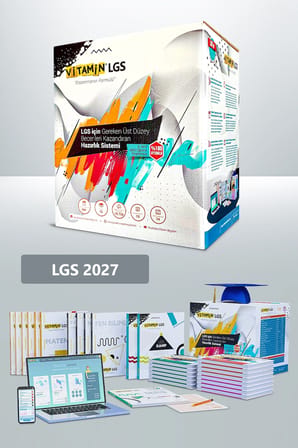 Vitamin LGS 2027 Hazırlık Seti + 9. Sınıf Eğitim Setine Özel  30 Canlı Özel Ders + Birebir Sınav Koçluğu Yapay Zeka Destekli Dijital Platform ve 8 Parça Basılı Kitap Seti