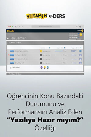 Vitamin 6. Sınıf Fen Bilimleri (e-Ders) | 1478 Yeni Nesil Soru, 1724 Dakika Video | 3D Objeler Dijital Kitap