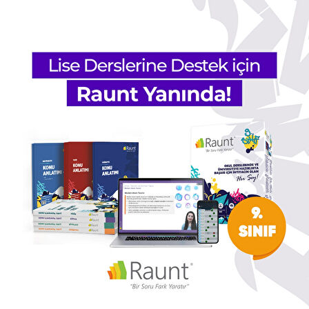 9. Sınıf (13 Kitap, Cep/Web) Yapay Zekalı, Kişisel Çalışma Planlı Ders Destek Seti