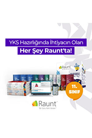 Raunt 11. Sınıf Eşit Ağırlık Hazırlık Paketi (YKS 2026) | Koçluk, 27 Parça Yayın Seti ve 17 Deneme Sınavı
