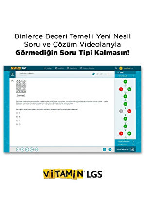 Vitamin Lgs Dijital 2026 8. Sınıf Lgs Tüm Dersler Sınava Hazırlık Seti-8.000 Soru 10 Online Deneme Sınavı