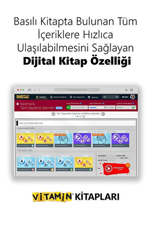Vitamin 8. Sınıf Tüm Dersler Kitap ve Dijital Eğitim Seti | 9 Kitap, Video Çözüm ve Deneme Sınavları