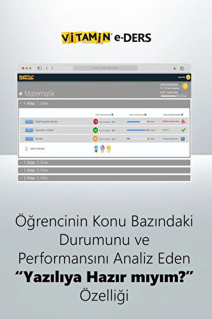 Vitamin 7. Sınıf Matematik (e-Ders) | 2225 Yeni Nesil Soru, 1976 Dakika Video | Yazılıya Hazırlık