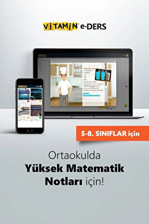 Vitamin 8. Sınıf LGS Matematik (e-Ders) | 2219 Yeni Nesil Soru, 1544 Dakika Video | Yazılıya Hazırlık